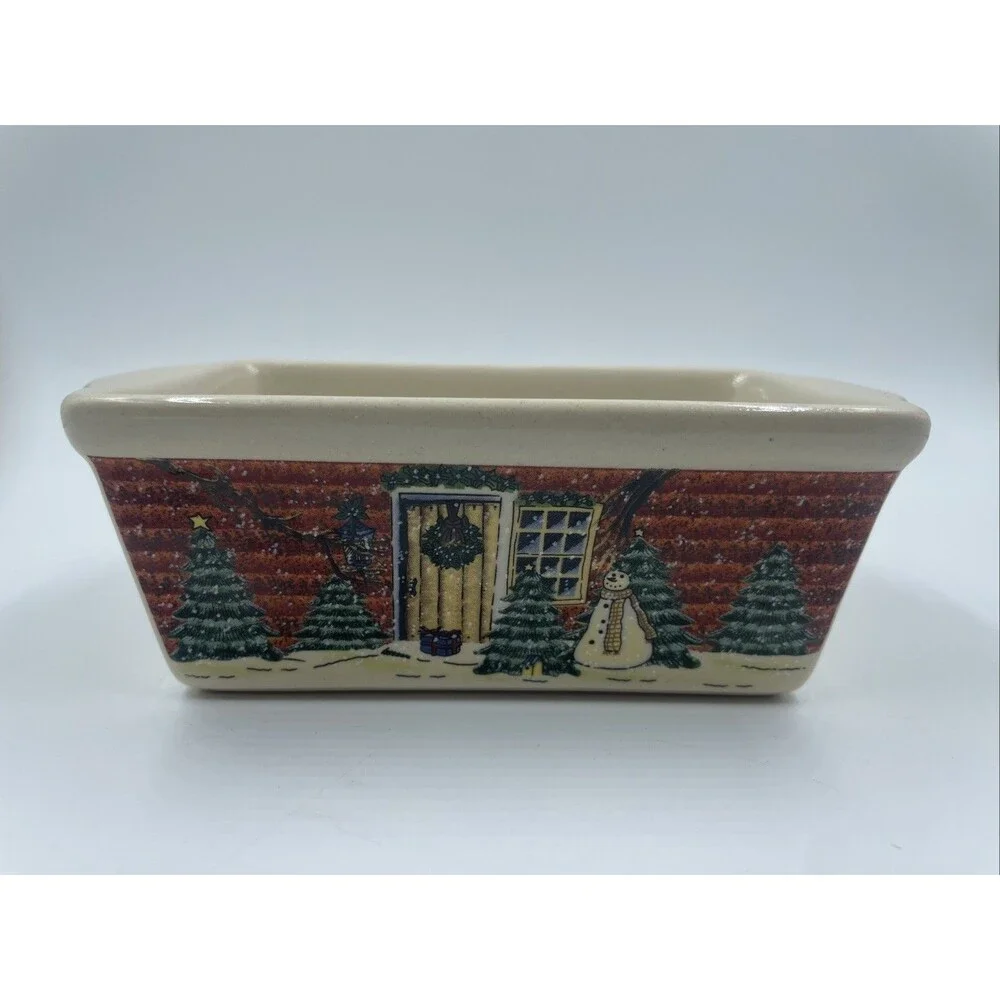 MINI CERAMIC LOAF BAKING DISHES-Nantucket Home-Christmas/Holiday/Winter